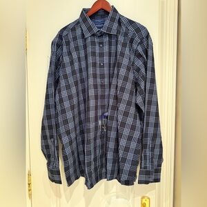 Men's Blue Plaid Shirt